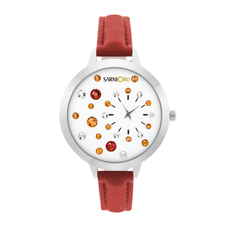 Orologio da donna in acciaio con zircconi