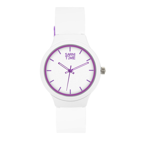 Orologio unisex in acciaio con cint. in gomma