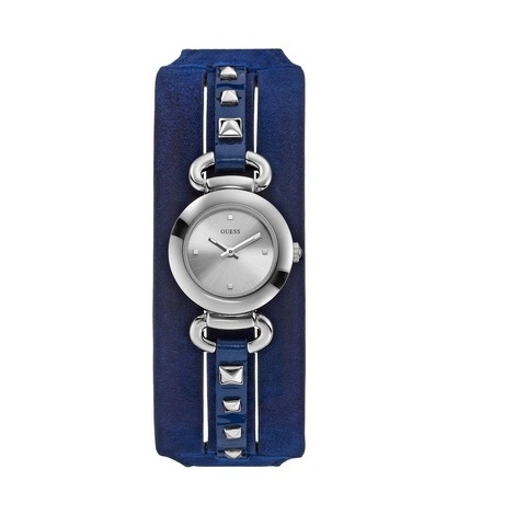 Orologio analogico cinturino scamosciato e borchie