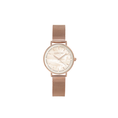 Orologio analogico SarniOro in acciaio rosè